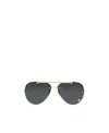 Versace Eyewear Medusa Glam Aviator Frame Sunglasses In Black