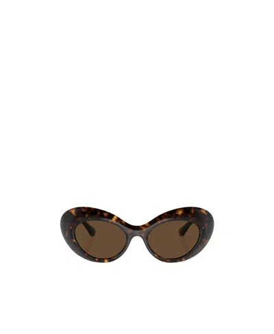 Versace Eyewear Oval-frame Sunglasses In Green