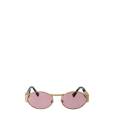 Versace Eyewear Oval-frame Sunglasses In Pink