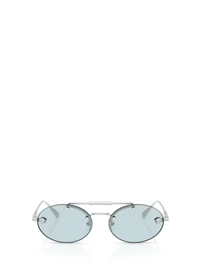 Versace Eyewear Oval-frame Sunglasses In Blue