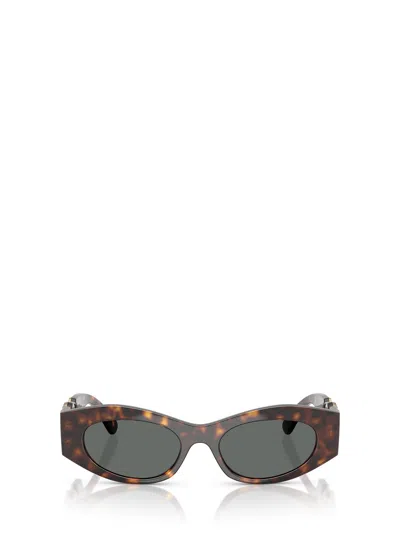 Versace Eyewear Oval-frame Sunglasses In Brown