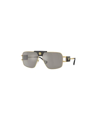 Versace Eyewear Oversized Frame Sunglasses In Gray