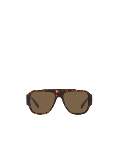 Versace Eyewear Pilot Frame Sunglasses In Brown