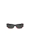 Versace Eyewear Rectangle-frame Sunglasses In Black