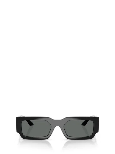 Versace Eyewear Rectangle-frame Sunglasses In Gray