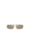 Versace Eyewear Rectangular Frame Sunglasses In Gold