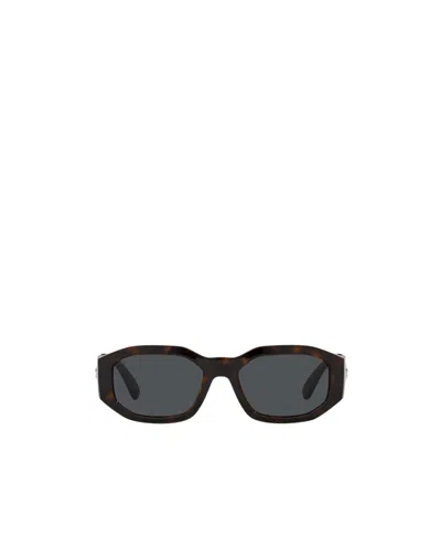 Versace Eyewear Rectangular Frame Sunglasses In Black