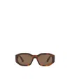 Versace Eyewear Rectangular Frame Sunglasses In Brown
