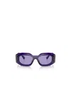 Versace Eyewear Rectangular Frame Sunglasses In Purple