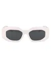 Versace Eyewear Rectangular Frame Sunglasses In White