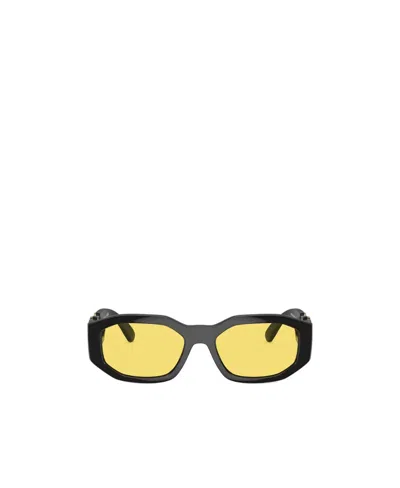 Versace Eyewear Rectangular Frame Sunglasses In Yellow