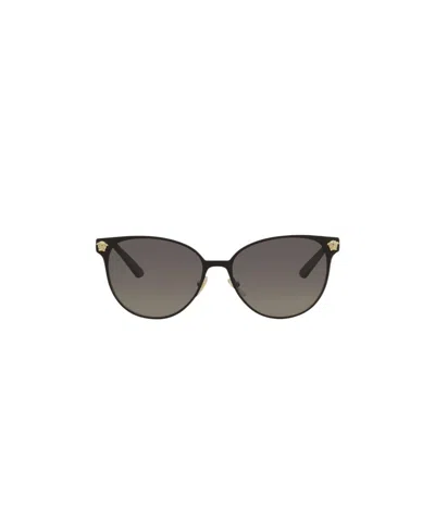 Versace Eyewear Round Frame Sunglasses In Black