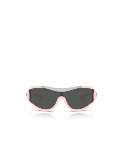 Versace Eyewear Shield-frame Sunglasses In Black
