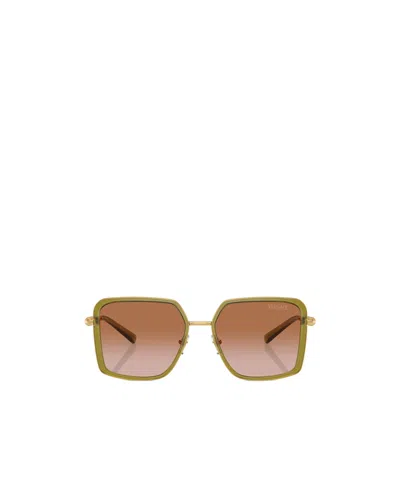 Versace Eyewear Square Frame Sunglasses In Brown