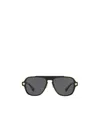 Versace Medusa Charm 56mm Square Sunglasses In Gray