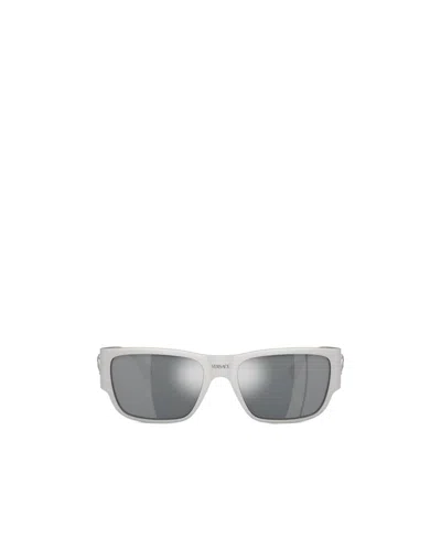 Versace Eyewear Square Frame Sunglasses In Gray