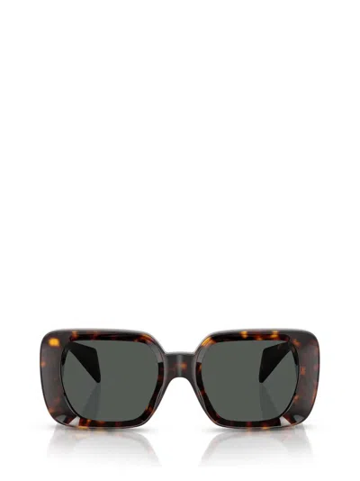 Versace Eyewear Square In Brown