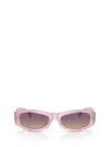 Versace Violet Gradient Yellow Geometric Ladies Sunglasses Ve4487 551370 54 In Brown