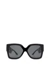 Versace Greca Square-frame Sunglasses In Black
