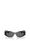 Versace Engraved-medusa Plaque Sunglasses In Black