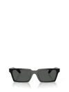 Versace 55mm Rectangular Sunglasses In Black