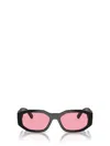 Versace Eyewear Rectangular Frame Sunglasses In Black