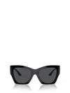 Versace Logo-plaque Cat-eye Frame Sunglasses In Black