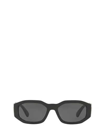Versace Womens Black Ve4361 Rectangle Frame Acetate Sunglasses