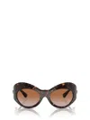 Versace Eyewear Irregular Frame Sunglasses In Brown