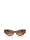 Versace Bright Greca Embellished Cat-eye Sunglasses In Brown