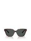 Versace Greca Strass Butterfly-frame Sunglasses In Brown