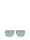 Versace 60mm Rectangular Sunglasses In Gold