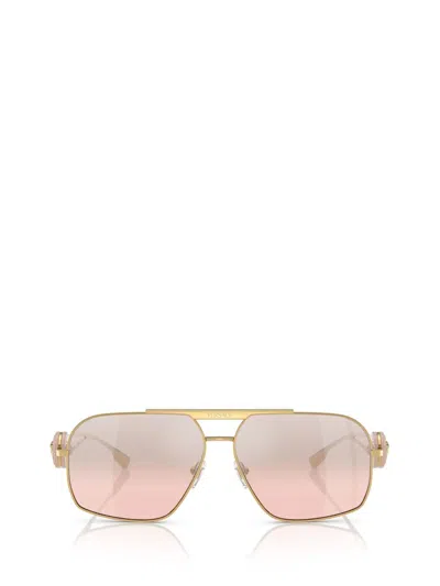 Versace Geometric Frame Sunglasses In Pink