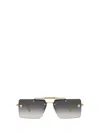Versace Womens Ve2245 Rectangular-frame Metal Sunglasses Gold In Black