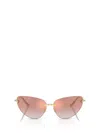 Versace 64mm Gradient Cat Eye Sunglasses In Gold