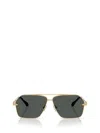 Versace Rectangular Frame Sunglasses In Gold