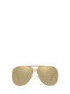 Versace Womens Ve2255 Pilot-frame Metal Sunglasses Gold In Gold