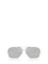 Versace 60mm Rectangular Sunglasses In Metallic