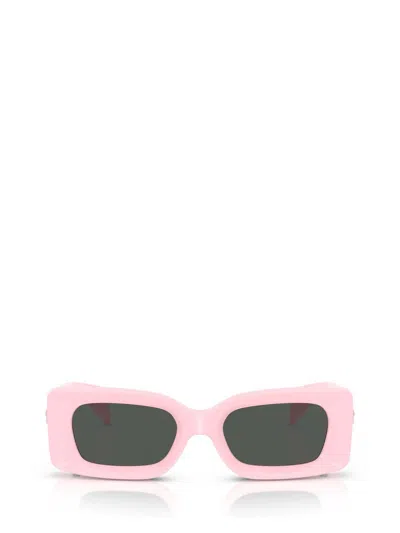 Versace Medusa Rectangle Plastic Sunglasses In Pink