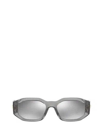 Versace Eyewear Sunglasses In Transparent Grey