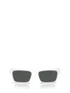 Versace 55mm Rectangular Sunglasses In White