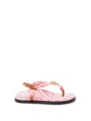 Versace Fabric And Calf Leather Sandals