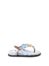 Versace Underwater Barocco La Medusa Sandals In Multi