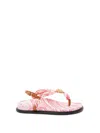 Versace Underwater Barocco La Medusa Flat Sandals In Multi
