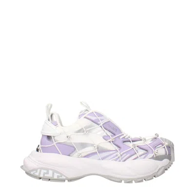 Versace Fabric Chunky Women's Sneakers In White