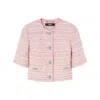 Versace Tweed Short-sleeved Cardigan Jacket