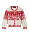 Versace Fair Isle-jacquard Cardigan In White