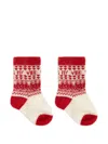 Versace Fair-isle Socks In Red