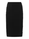 Versace Black Viscose Blend Skirt In Black