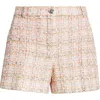 Versace Tweed Shorts In Pastel Pink White
